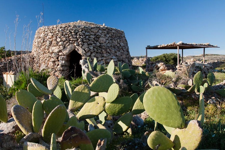 2009-04-02 - Girna Maltija, oftewel Maltezer stenen hut<br/>Golden Bay - Limits of Mellieha - Malta<br/>Canon EOS 50D - 24 mm - f/8.0, 0.01 sec, ISO 200
