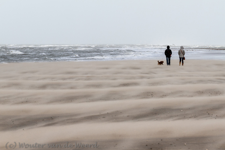 2014-01-07 - Gezandstraald worden tijdens de strandwandeling<br/>Strand - Katwijk - Nederland<br/>Canon EOS 7D - 155 mm - f/8.0, 1/500 sec, ISO 400