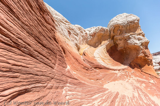 2014-07-17 - De rotsen zijn voornamelijk rood en oranje<br/>White Pocket - Arizona - Verenigde Staten<br/>Canon EOS 5D Mark III - 16 mm - f/3.5, 1/1250 sec, ISO 100