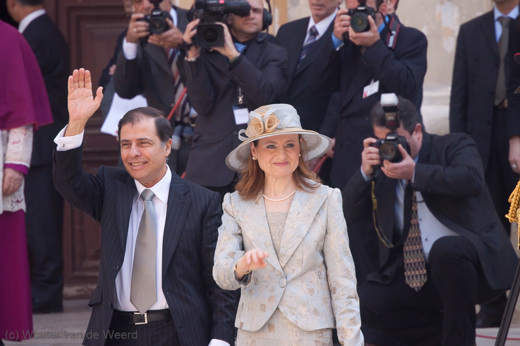 2009-04-04 - De nieuwe president en zijn vrouw<br/>Valletta - Malta<br/>Canon EOS 50D - 300 mm - f/7.1, 1/320 sec, ISO 400