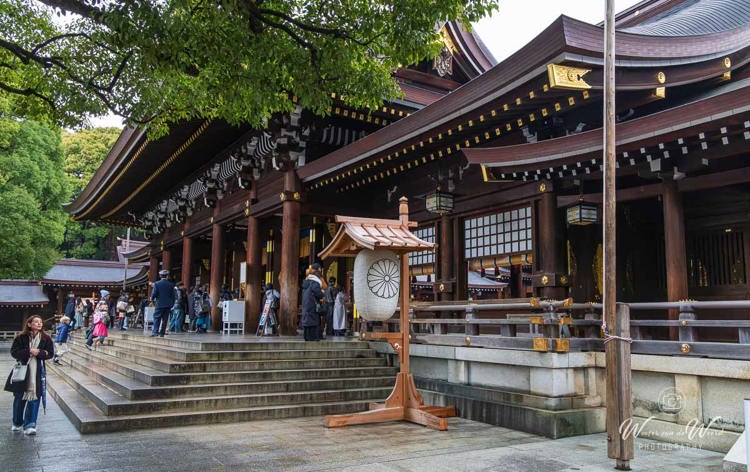 2026-02-11 - Het is best druk bij de tempel<br/>Meiji Jingu tempel - Tokio - Japan<br/>Canon EOS R5m2 - 28 mm - f/8.0, 1/60 sec, ISO 2500