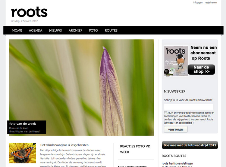 001-01-01 - Roots foto van de week - krokus<br/>Landgoed Niënhof - Bunnik - Nederland<br/> -  - , , ISO