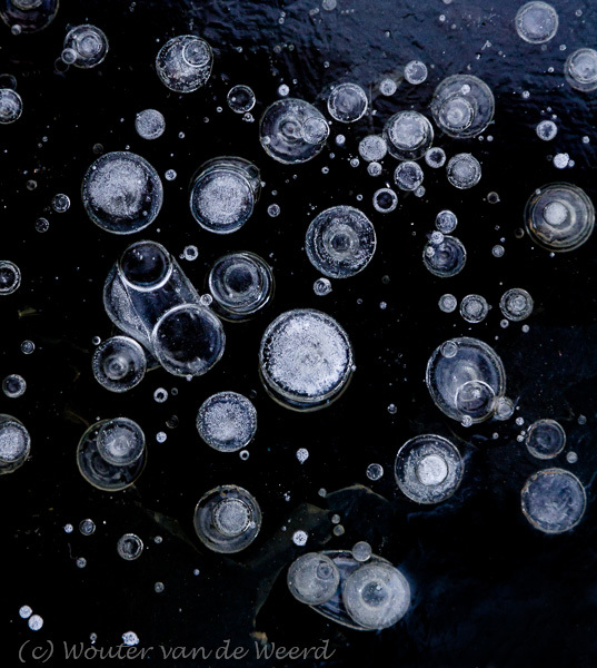 2013-01-13 - Luchtbellen in het ijs<br/>Amerongse Bovenpolder - Amerongen - Nederland<br/>Canon EOS 7D - 92 mm - f/8.0, 1/80 sec, ISO 800